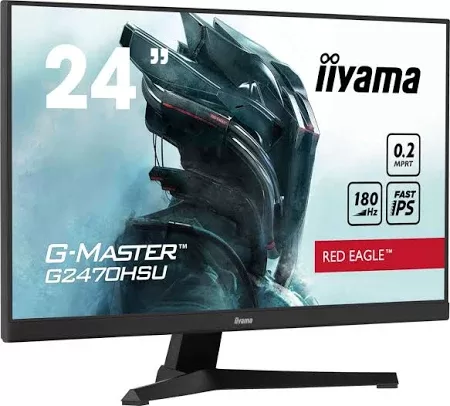 IIYAMA G2470HSU-B6 G-Master Red Eagle 24inch Fast IPS FHD FreeSync Premium 180Hz 300cd/m2 0.2ms HDMI DP 4xUSB Black Speakers (P)