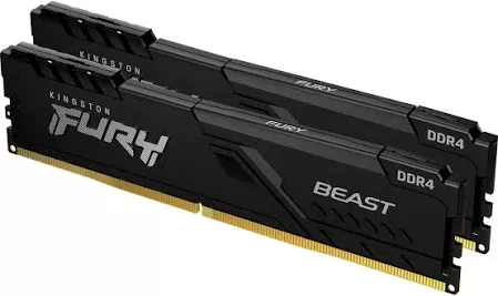 KINGSTON 16GB 3200MHz DDR4 CL16 DIMM Kit of 2 FURY Beast Black