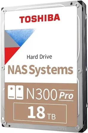 TOSHIBA N300 NAS Hard Drive 18TB 512MB SATA 3.5 BULK