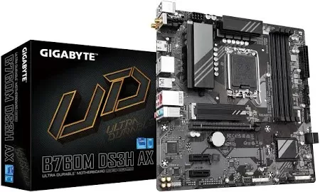 GIGABYTE B760 DS3H AX LGA1700 4xDDR4 4xSATA 2xM.2 1xDP 1xHDMI