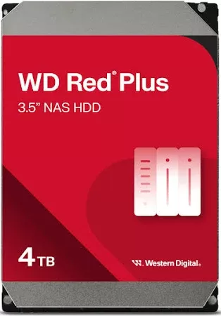 WD Red Plus 4TB SATA 6Gb/s 3.5inch 258MB cache internal HDD Bulk