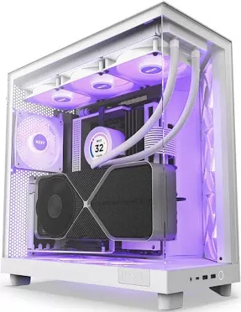 NZXT PC case H6 Flow RGB midi tower white
