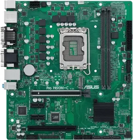 ASUS PRO H610M-C-CSM LGA1700 2xDDR5 1xHDMI 1xDVI 1xDP 1xPCIe 5.0 x16 4xSATA 1xM.2 4xUSB 3.2 mATX MB