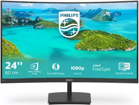 PHILIPS 241E1SCA/00 Monitor 23.6inch FHD VA Curved HDMI speakers