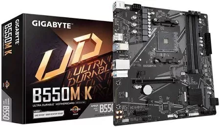 GIGABYTE B550M K AM4 4xDDR4 mATX HDMI DP USB MB