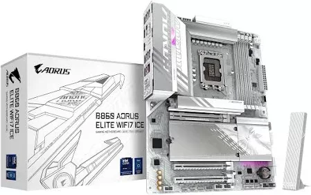 GIGABYTE B860 A ELITE WF7 ICE LGA1851 4xDDR5 ATX HDMI DP WIFI USB MB