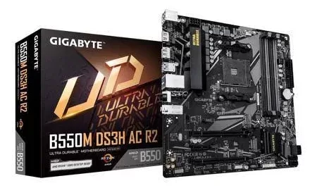 GIGABYTE B550M DS3H AM4 DDR4 2xM.2 4xSATA DVI-D HDMI mATX MB