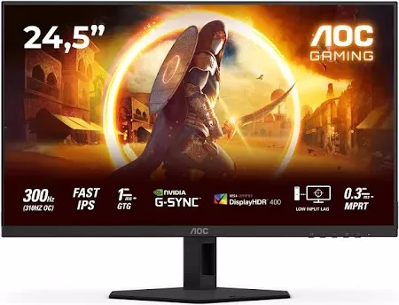 AOC 25G4SRE 24.5inch 1920x1080 Fast IPS 300Hz AOC Gaming 2xHDMI 1xDP