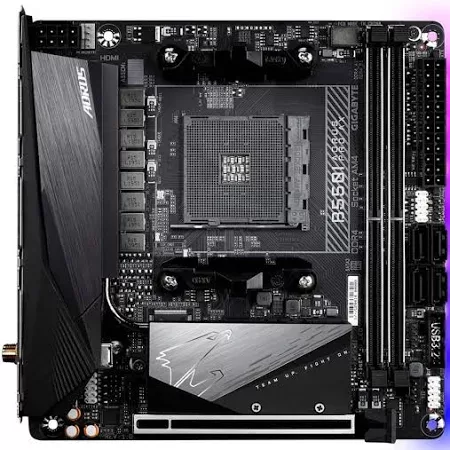 GIGABYTE B550I AORUS PRO AX AM4 DDR4 2xM.2 4xSATA WiFi DP HDMI mITX MB