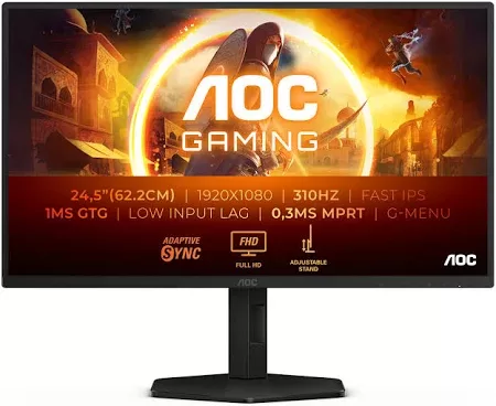 AOC 25G4SXU 24.5inch Fast IPS FHD 310Hz 0.3ms 400cd/m2 HDMI 2.0 DP1.4 HUB USB