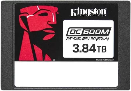 KINGSTON 3.84TB DC600M 2.5inch SATA3 mixed-use data center SSD for enterprise servers and NAS (VMWare Ready)