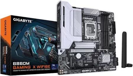 GIGABYTE B860M GAMING X WIFI6E LGA1851 4xDDR5 mATX HDMI DP USB WIFI MB