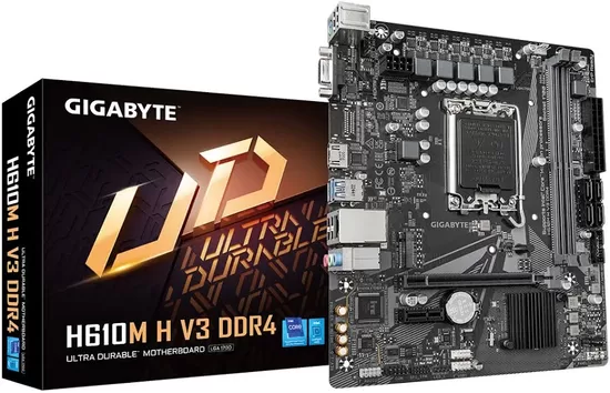 GIGABYTE H610M H V3 DDR4 LGA1700 2xDDR5 4xSATA 1xM.2