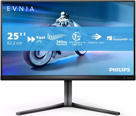 PHILIPS 25M2N5200U/00 24.5inch IPS FHD 390Hz 400cd/m2 0.3ms HDMI 2.0x2 DP 1.4 pivot