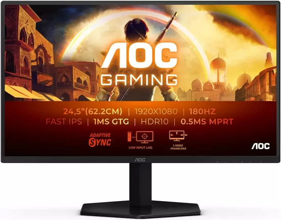 AOC 25G42E 24.5inch Fast IPS FHD 180Hz 1ms 300cd/m2 HDMI 2.0 DP1.4