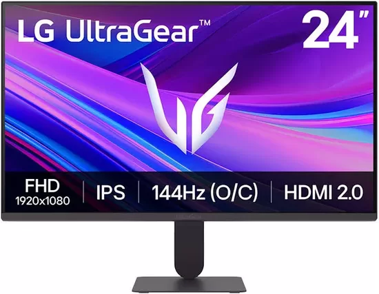 LG 24G411A-B 24inch FHD IPS 144Hz 5ms 250cd/m2 Gaming Monitor HDMI DP
