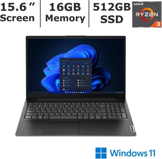 LENOVO V15 G4 AMN AMD Ryzen 5 7520U 15.6inch FHD 16GB 512GB SSD M.2 2242 PCIe AMD Radeon 610M W11H 2YR Depot/CCI