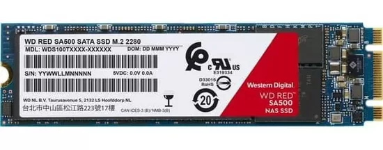 WD Red SSD SA500 NAS 500GB SATA III 6Gb/s M.2 2280 internal single-packed POWERED BY SANDISK