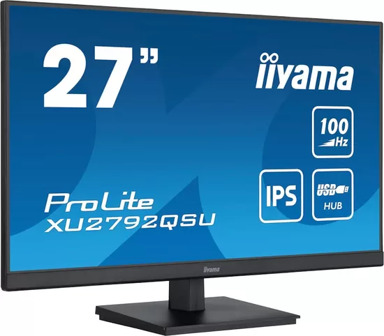 IIYAMA XU2792QSU-B6 27inch ETE IPS-panel 2560x1440 100Hz FreeSync 250cd/m2 0.4ms MPRT HDMI DP USB-HUB Speakers (P)