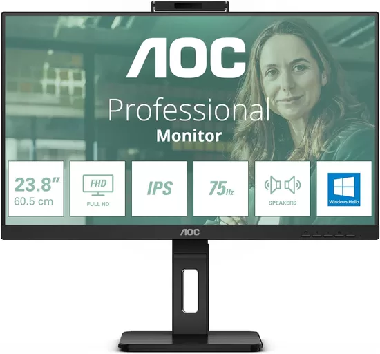 AOC 24P3CW 23.8inch IPS TFT 1920x1080 HDMI DP USB Black