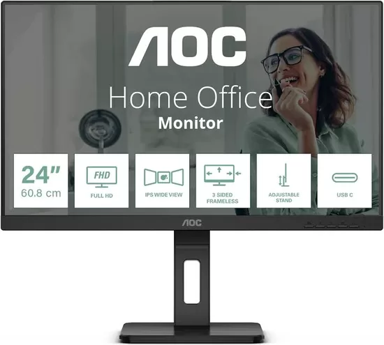 AOC 24P3CV 23.8inch IPS TFT 1920x1080 HDMI DP USB Black