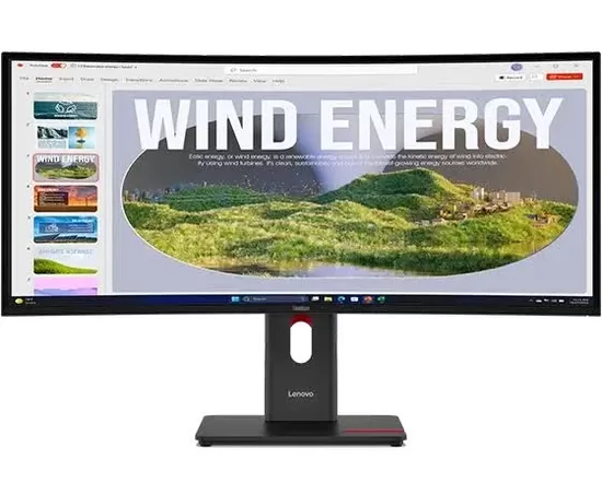 LENOVOThinkVisionP34WD-40 34inch IPS 21:9 3440x1440 120Hz 350cd/m2 2000:1 4ms 1xHDMI 2.1 1xDP 1.4 1xDP Out USB HUB 1xRJ45 3Wx2 3y