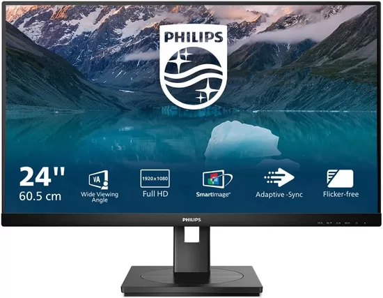PHILIPS 242S9JML/00 23.8inch 1920x1080 VA Flat H/A 130 MM 4ms GtG 75Hz USB HUB SPEAKERS DP HDMI