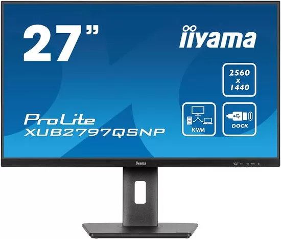 IIYAMA XUB2797QSNP-B1 27inch IPS WQHD 100Hz 300cd/m2 1ms HDMI DP Speakers (P)