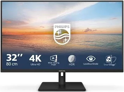 PHILIPS 32E1N1800LA 31.5inch Adaptive Sync 3840x2160 HDMI DP Black