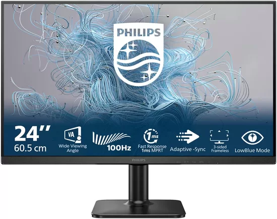 PHILIPS 24E2N1100LB/00 23.8inch 1920x1080 100Hz HDMI D-Sub Black