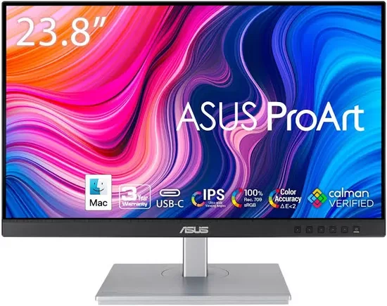 ASUS ProArt PA247CV 23.8inch Professional WLED IPS FHD 1920x1080 16:9 1000:1 300cd/m2 USB-C DisplayPort 1xHDMI 2xDP