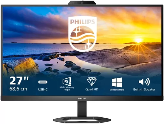 PHILIPS 27E1N5600HE/00 27inch with webcam WQHD IPS 75Hz 4ms 300cd/m2 HDMI USB-C 3.2 USB HUBx4