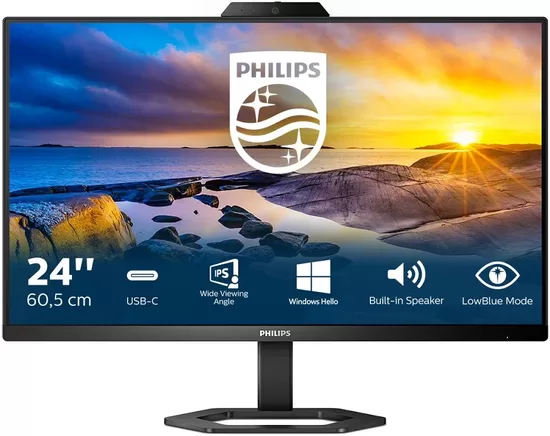 PHILIPS 24E1N5300HE/00 23.8inch with webcam FHD IPS 75Hz 4ms 300cd/m2 HDMI DisplayPort USB-C 3.2 PD65W Pivot