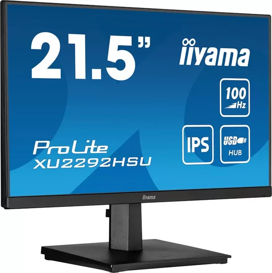 IIYAMA XU2292HSU-B6 21.5inch ETE IPS FHD 100Hz 250cd/m2 0.4ms HDMI DP USB-HUB 4x3.2 Speakers (P)
