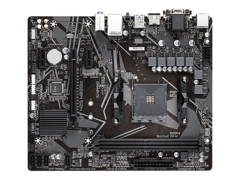 GIGABYTE A520M S2H AM4 DDR4 mATX MB