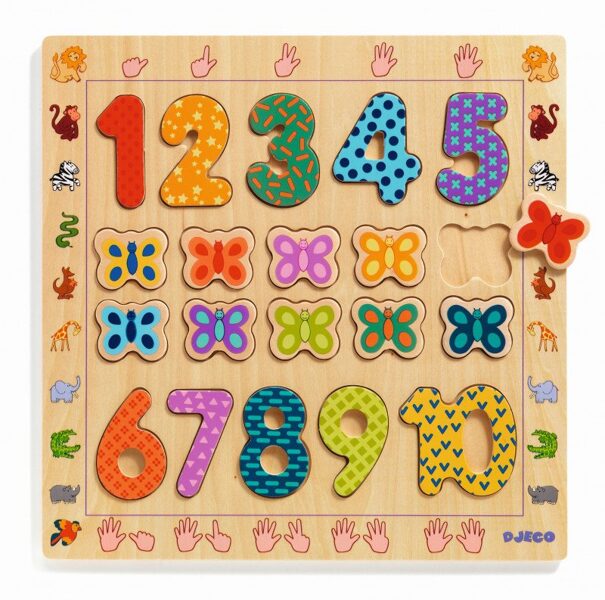 Koka puzle - Skaitļi no 1 līdz 10
